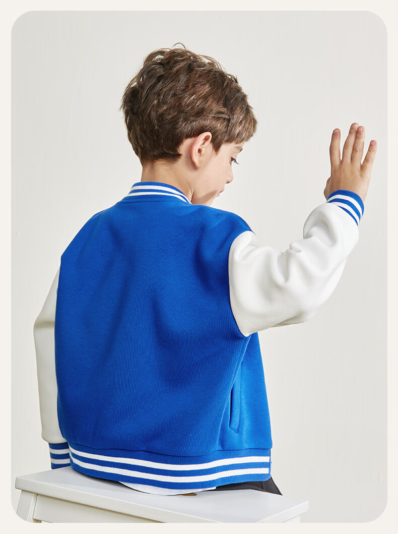 Baleno Boys' Baseball Uniform Set, 2026 Spring And Autumn Collection, Stylish Children's Outerwear, Two-Piece Sports Casual Outfit 13