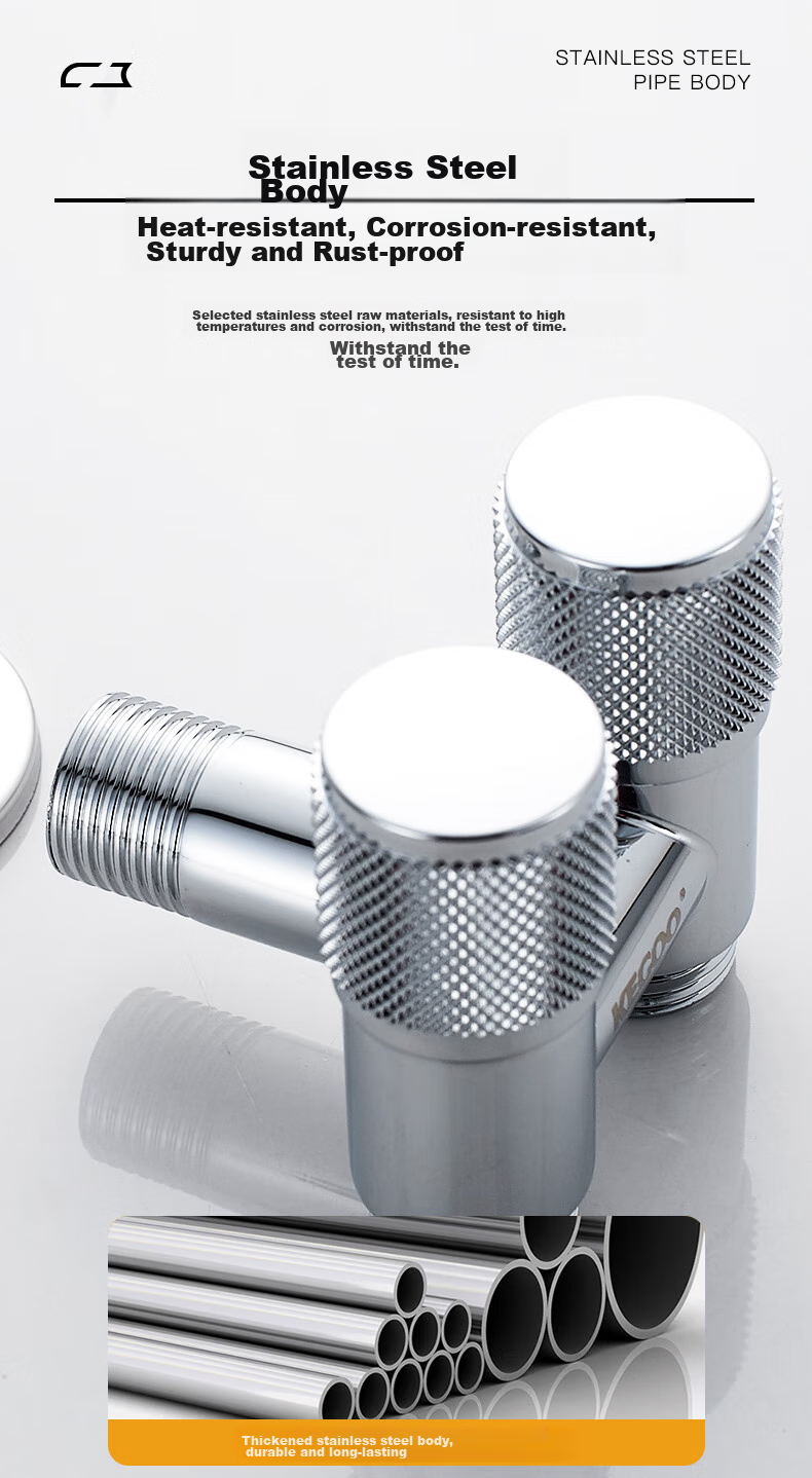 KEGOO Toilet Spray Gun Companion Angle Valve One-In Two-Out Set, Bathroom Pressure-Increasing Flush Spray Head Water Distributor Tee K5057 6