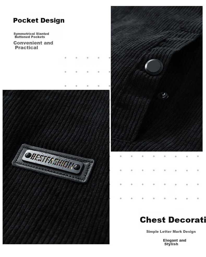 TUCANO Jacket for Men, Spring And Autumn Outerwear, Casual Corduroy Business Windproof Outdoor Menswear Top, Dark Gray, XL 1