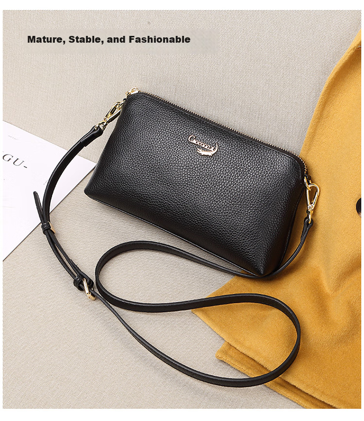 CROCODILE Goddess Festival Top-Grain Leather Casual Underarm Bag, Simple Versatile Shoulder Crossbody Women's Handbag Gift XT363 2