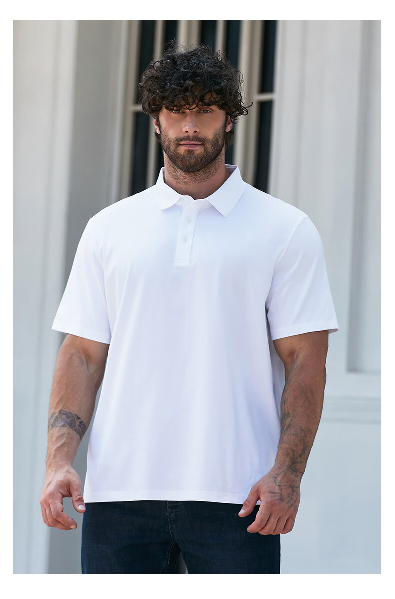 Dibinze Large Size Polo Shirt for Men, Plus Size Loose Fit Cool Business Casual Collared T-Shirt, White, 8XL 22