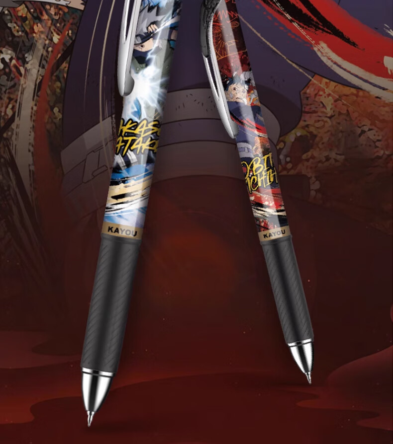Kayou Naruto Gel Pen Blind Box Pen Full Case Push-Button Automatic Pen for Boys And Girls, Christmas Gift 4