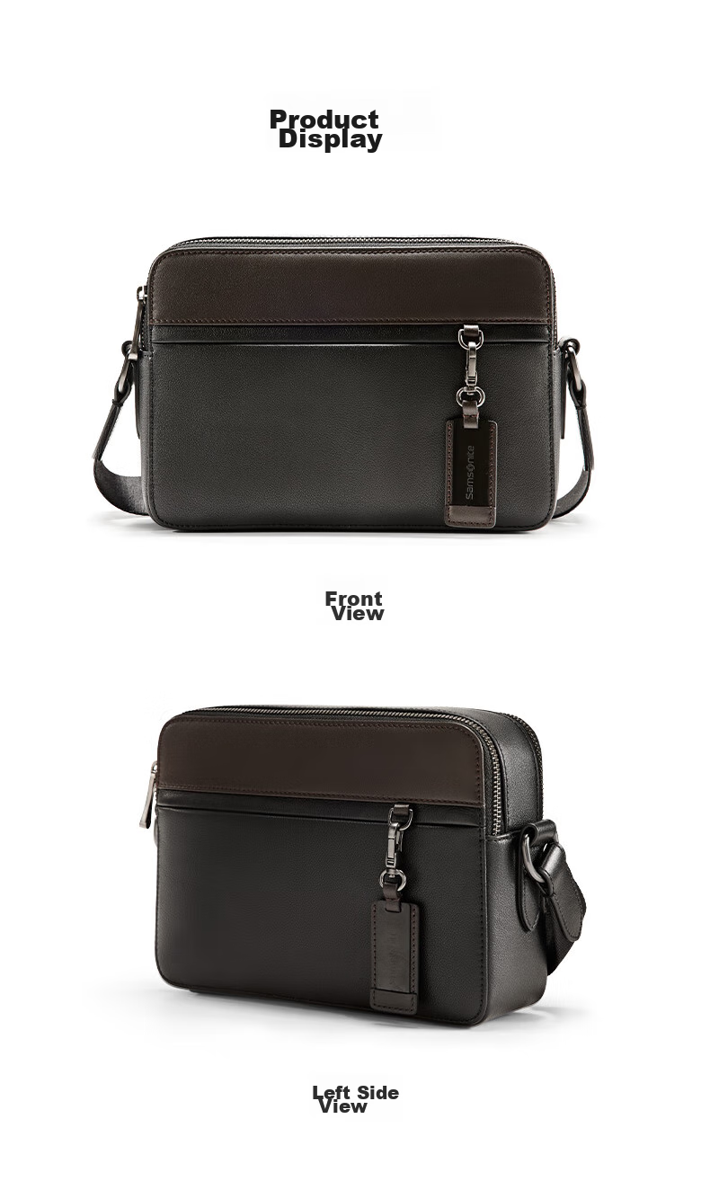 Xinxiuli Crossbody Bag, Men's Shoulder Bag, High-Quality Men's Handbag, Travel Backpack, Fashionable Casual BC9*09013, Black/brow 9