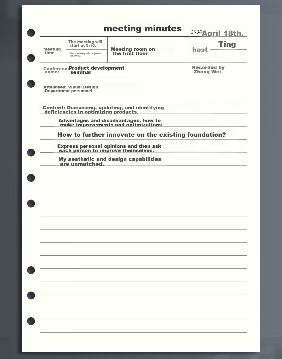 Longe A5 Loose-Leaf Notebook Refill, 6-Ring Refill Paper, Replacement Pages for Notebooks, Thickened 95g Lined Refill Paper, 80 Sheets/book, Customizable 9