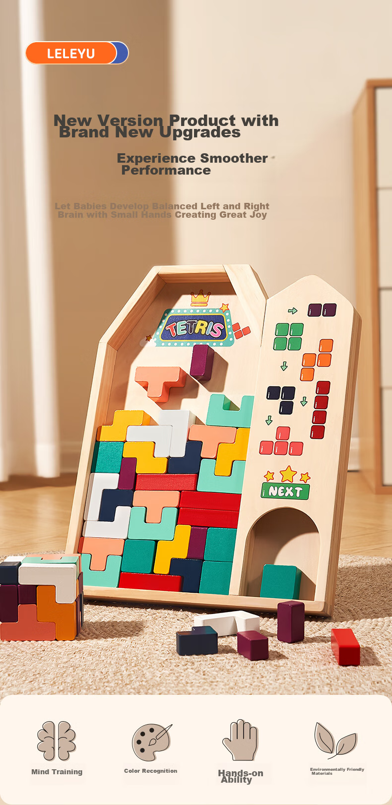 Leleyu Building Blocks, Toys for Children Aged 3-6, Large Particles, DIY Assembly, Flower Arrangement, Colorful Box Packaging, 42 Pieces, Birthday Gift for Boys And Girls 2