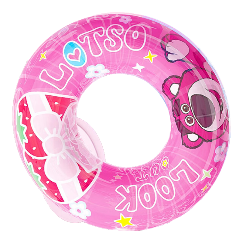 Disney Kids Swimming Ring Thickened Anti-Tip Baby Toddler 3-6 Years Large Buoyancy Underarm Swim Ring D95408 Pink 60cm