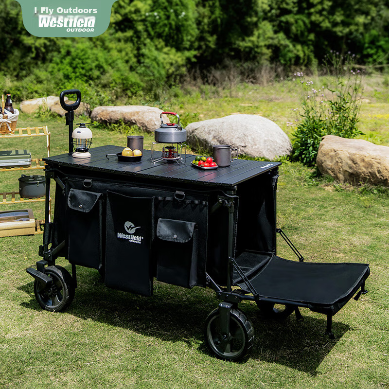 Westfieldoutdoor, My Flying Night Chapter Folding Camping Cart, Outdoor Foldable Campsite Cart, Stroller for Kids, Grocery Shopping Trolley, Pet Cart, Picnic And Camping Cart