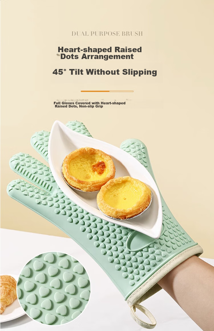 Jekero Five-Finger Thick Heat-Resistant Gloves, Insulated Anti-Scalding Gloves for Kitchen, Microwave Oven, Baking Oven, Specialized Thick Non-Slip 3