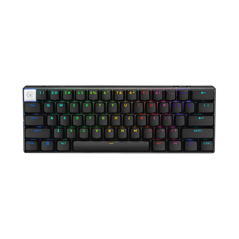 G PRO X 60 LIGHTSPEED Gaming Keyboard (Black, GX-T Optical Switches) Brown Switch (Slight Notch Feel), 60 Series, Essential for VALORANT