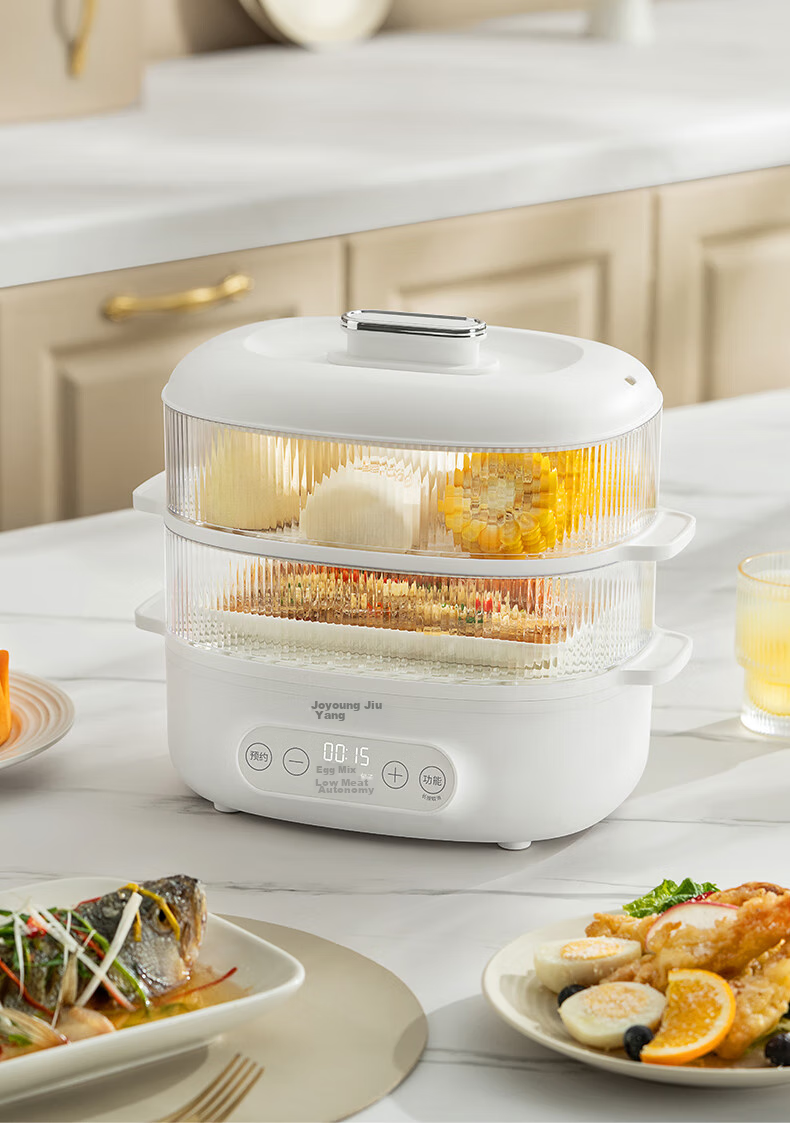 Joyoung Egg Cooker, Steamer, Hot Spring Egg Machine, Smart Timer with Auto Shut-Off, Egg Cooking Device for Soft-Boiled Eggs And Tea Eggs, Compact All-In Breakfast Steamer GE361 10