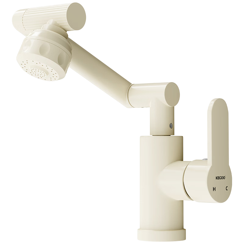 KEGOO Faucet, Washbasin, Mechanical Arm, Hot And Cold, Bathroom Vanity Basin, Hand Washing Sink, Rotating K1029