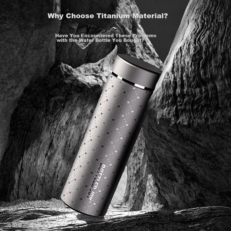 Термокружка BOTTLED JOY SUSU из чистого титана, 500 мл, для офиса, бизнеса, кемпинга, подарок