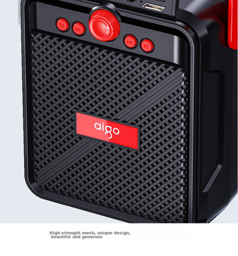 Aiguozhe T51 Bluetooth Speaker, Outdoor Square Dance Sound System, High Volume Handheld Portable Speaker, Small Home Subwoofer Amplifier, Street Vending Payment Player 12