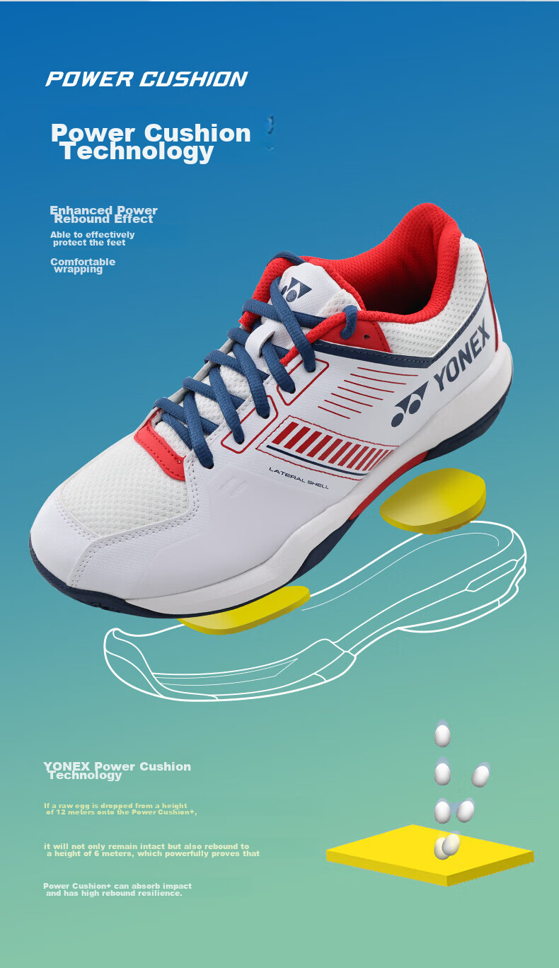YONEX Unisex Badminton Shoes Non-Slip Durable Breathable Training Shoes SHBSF1WEX Light Beige Size 42 2