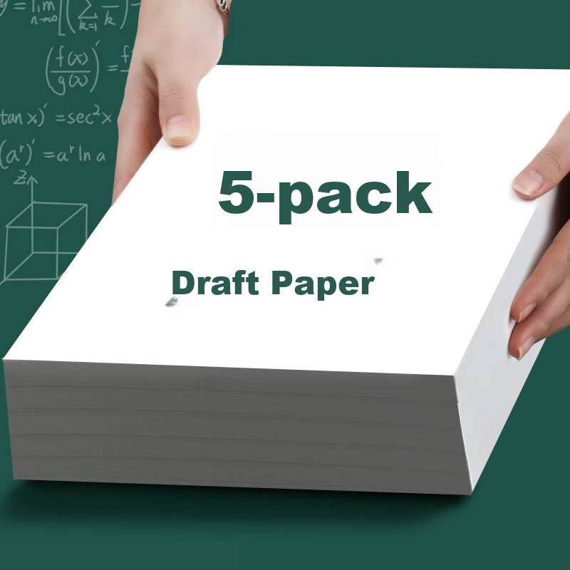 Faramon 10-Pack Blank A4 Draft Paper Notebooks 1000 Sheets Thickened White Paper Exercise Books for Students College Exam Review Stationery High School Study Essential
