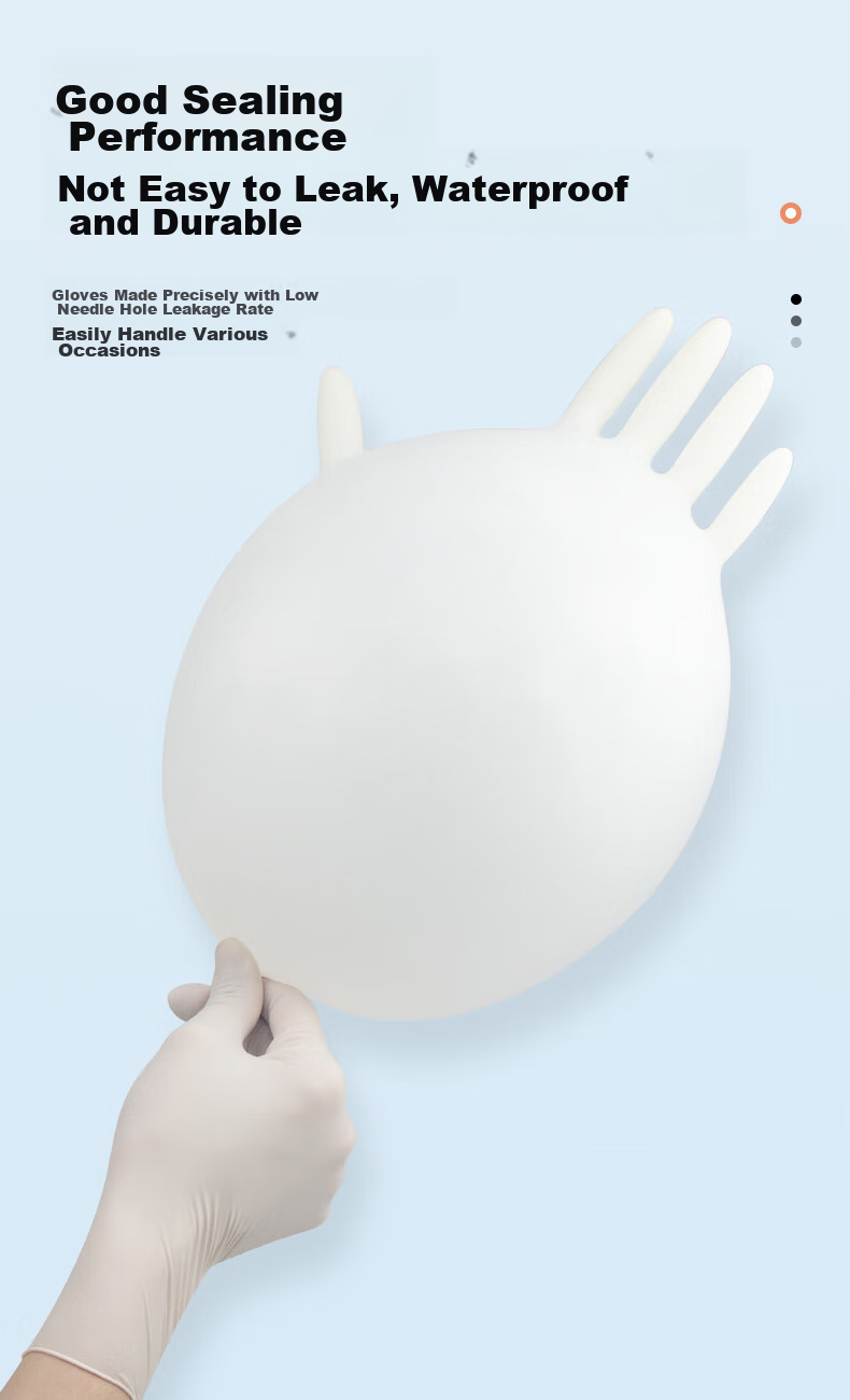 Jiazhanli Disposable Latex Gloves, Thickened, for Scientific Research And Laboratory Use, 100 Pieces/box, Powder-Free, Size S 9