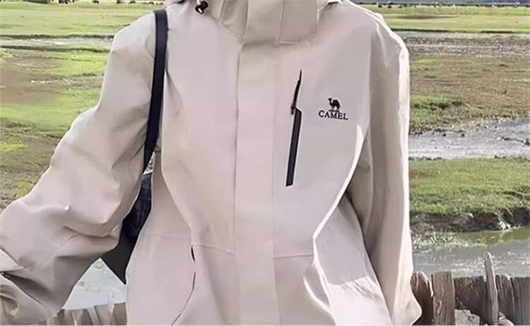 CAMEL 3-in-1 Waterproof Fleece-Lined Down Inner Jacket AD12263514A Light Khaki, Unisex S 17