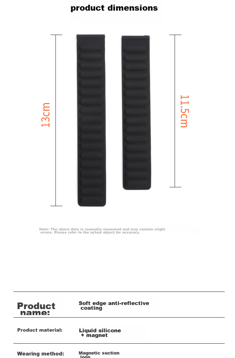 ESCASE Xiaomi Watch Strap Magnetic Silicone, Compatible with WatchS4/S3/S2/S1/S1Pro/Color2, Comfortable Strap for Men And Women, Universal Wristband, Suitable for 46mm Dial, Starlight Color 12