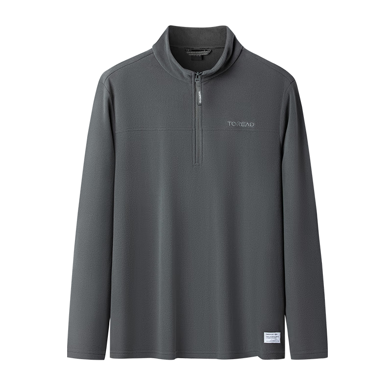 TOREAD Fleece Jacket, Autumn And Winter Men's Stand-Up Collar Ultra-Light Fleece Casual Versatile Anti-Static Coat TACCCM91362