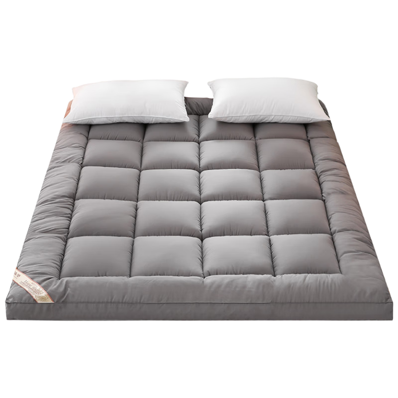 KING SHORE Flocked 3D Mattress, Thickened Household Multi-Functional Bed Pad, Quilt, 150*200cm, Dark Gray