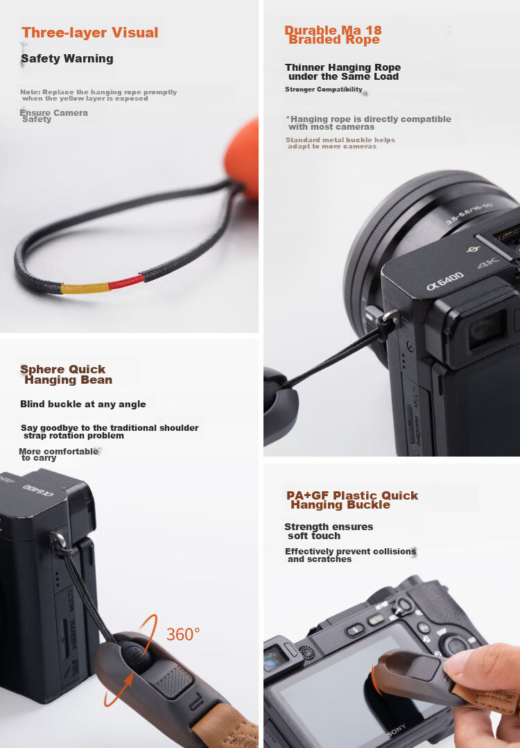 PGYTECH Camera Shoulder Strap, Air Quick-Release DSLR Shoulder Strap, Nikon Z5 Fuji XT30 Camera Strap, Canon G7X2 Sony ZV-E10 Camera Strap, Bohemian Style, Size L 10