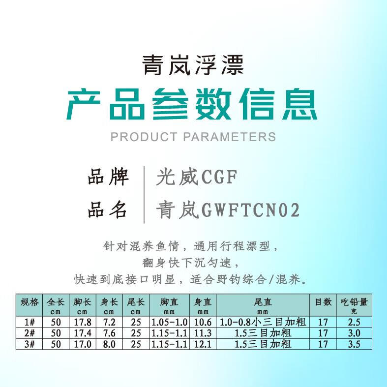 GW 03 Qinglan Fishing Float, Size 3 Float, Nano Buoy with Thickened Tail, Eye-Catching And Sensitive Fishing Float, Crucian Carp And Carp Float, Fishing Tackle 4