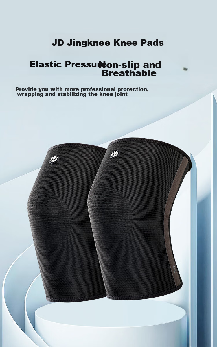 JD Original X100 Knee Brace, Professional Sports Support, Warmth, for Running, Basketball, Badminton, Hiking, Meniscus Protection, Specialized, Black M 2