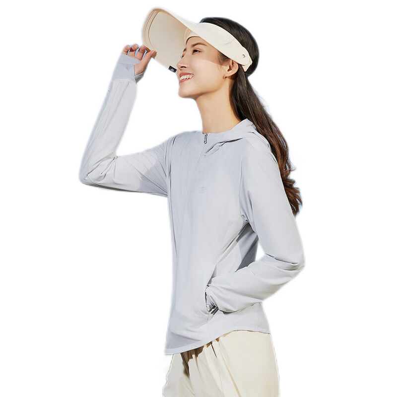 TECTOP Women's Sun Protection Jacket, Summer Breathable UV-Resistant Travel Cycling Coat, 2422164FS, Women's Ice Gray, Size S