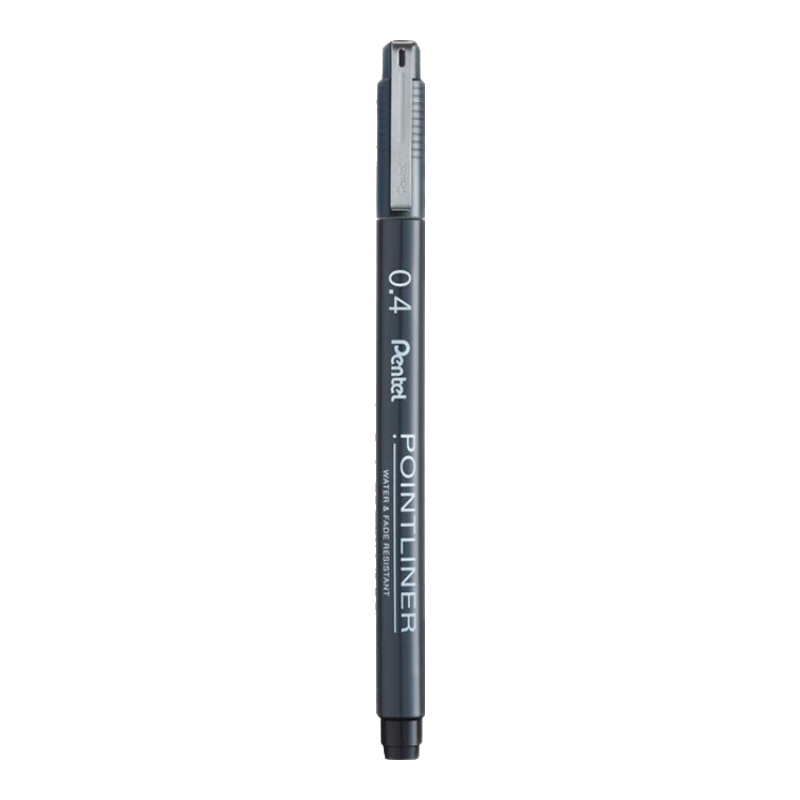 Pentel 0.4mm Water-Based Drawing Needle Pen, Art Drawing Outlining Pen, Comic Design Line Pen S20P-4A