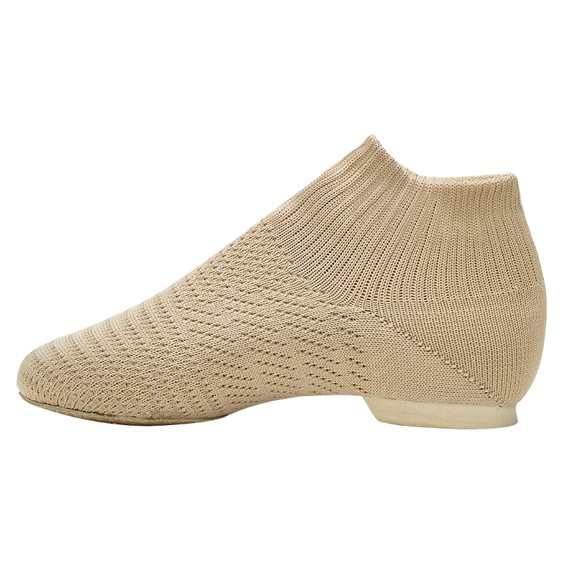 Sansha Jazz Dance Shoes, Flyknit Upper, Modern Dance Shoes, Low Heel Teacher Shoes, Yoga Practice Shoes, Light Brown, Size 38