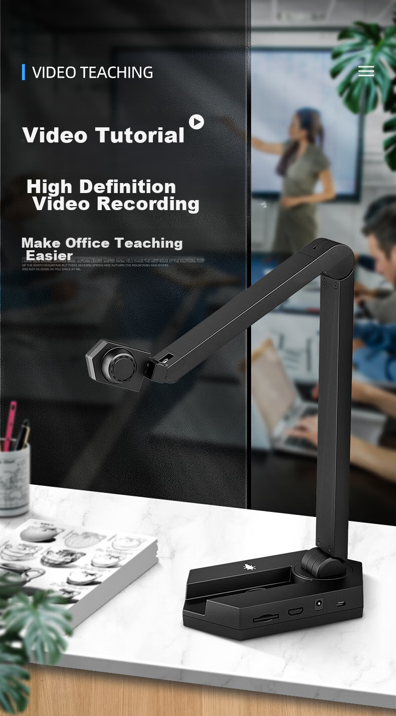 NTEUMM 16 Million Pixel High-Definition Video Document Camera, Exam Paper Teaching Projector, Calligraphy Painting Projection Live Streaming Camera Online Course Recording High-Speed Camera SD-9000 1
