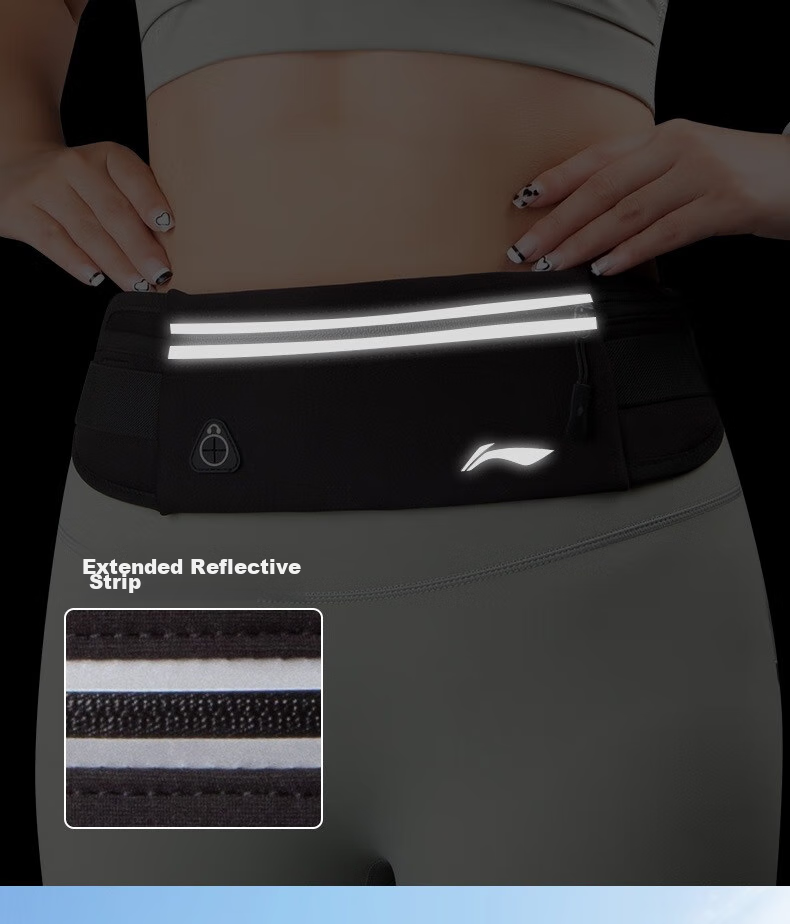 Li-Ning Running Waist Bag Unisex Sports Belt Pack Multifunctional Waterproof Zipper Phone Pouch Marathon Running Bag 11