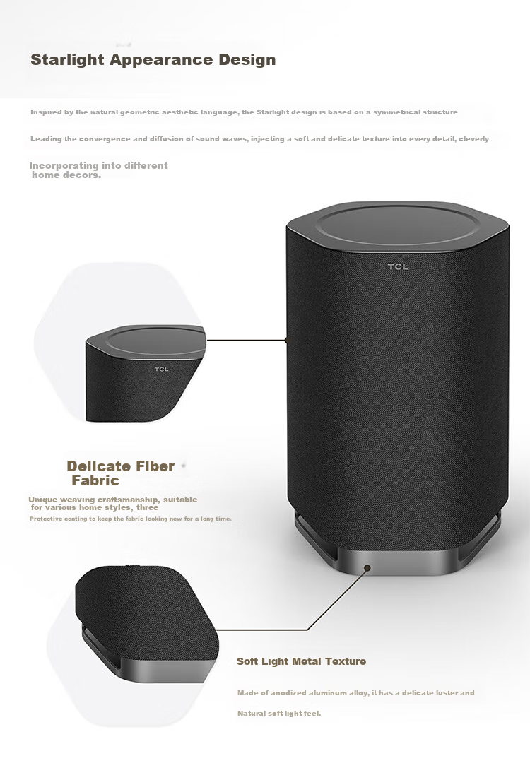 TCL Wireless Subwoofer Z100-SW, 130W Ultra-Strong Bass, TV Sound Collaboration, Free Combination, Spatial Sound Field Calibratio 5