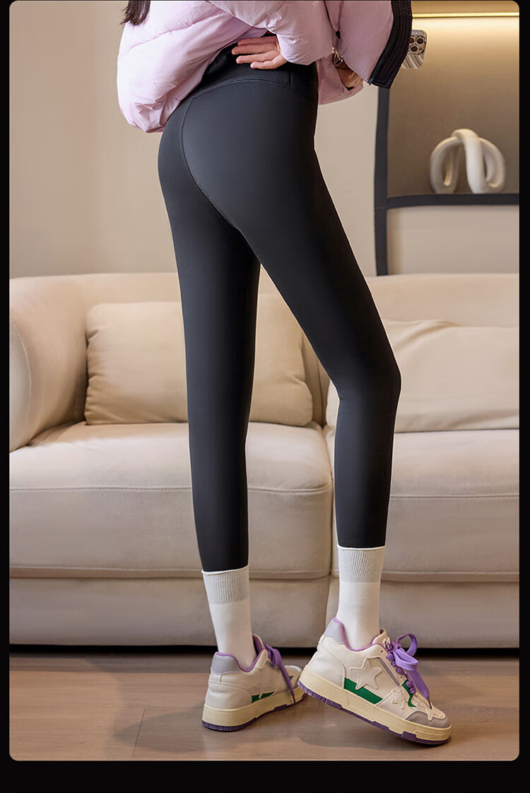 LangSha Shark Leggings for Women, Black Base Layer Pants for Outdoor Wear, Thick Autumn And Winter Style 2024 New Fleece-Lined Fitness Yoga Pants 19