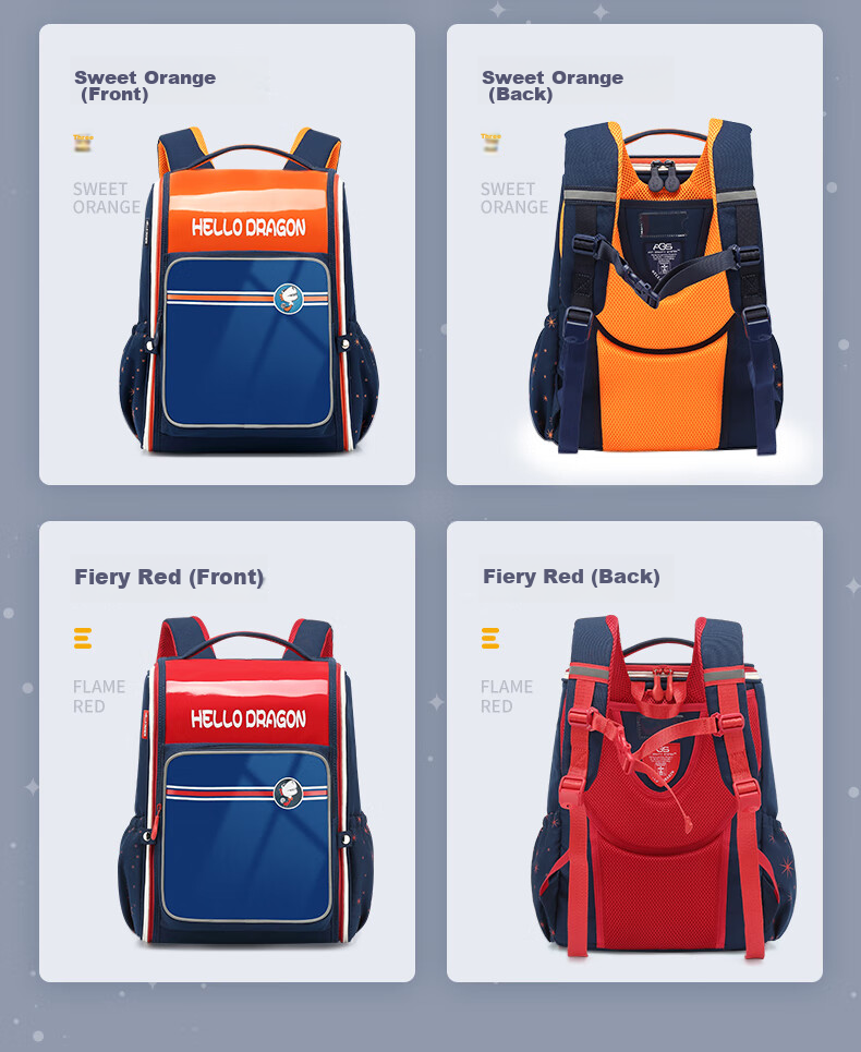 Herder Lightweight Spine-Protecting Backpack for Primary School Students, British Style, for Grades One to Six, Lightweight, Anti-Gravity Elastic Weight-Reducing Backpack 17