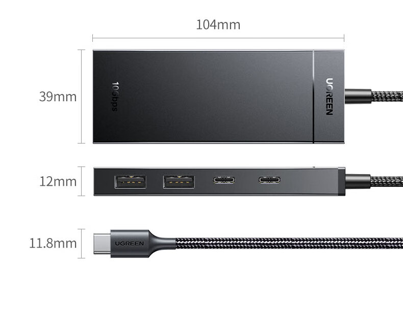 UGREEN Type-C 3.2 Expansion Dock, USB Hub Splitter with Multiple Ports, High-Speed Expansion Dock, Hub Converter 10Gbps, Suitable for Smartphones, Tablets, Laptops And Macs 21