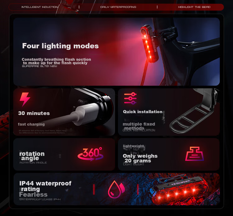 SupFire S35 High-Power Flashlight, Mini Portable Compact Design, Long Battery Life for Outdoor Use, Front Light for Bicycles, Night Riding with Stepless Dimming And Multiple Functions 2