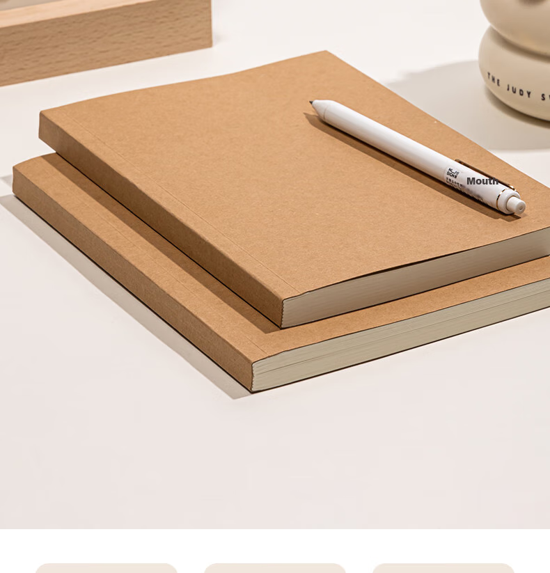 Deli A5/128 Sheets Kraft Paper Blank Wirebound Notebook/Exercise Book/High School And Middle School Draft Notebook JA5128 High School Student Learning Essential 2