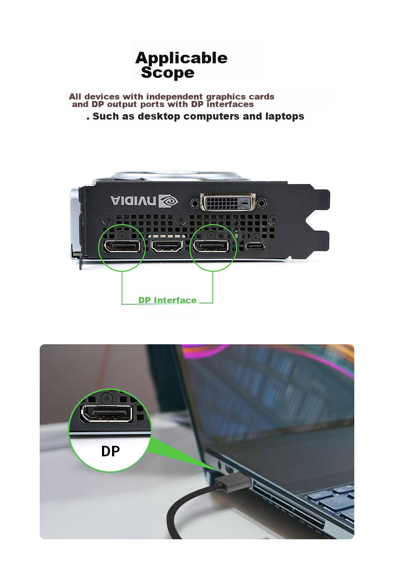 BIAZE DP to HDMI One-To Converter Docking Station, 4K 60Hz, Supports Multi-Screen Extension And Copying Function, for Desktop Graphics Card, Laptop, TV, Monitor 12
