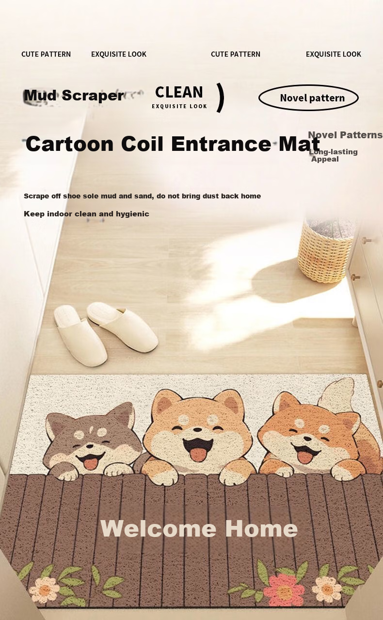 JEPPE Silk Loop Entrance Door Mat, Large Entrance Doormat, Cuttable Non-Slip Mat, Entryway Carpet, 60*90cm 2