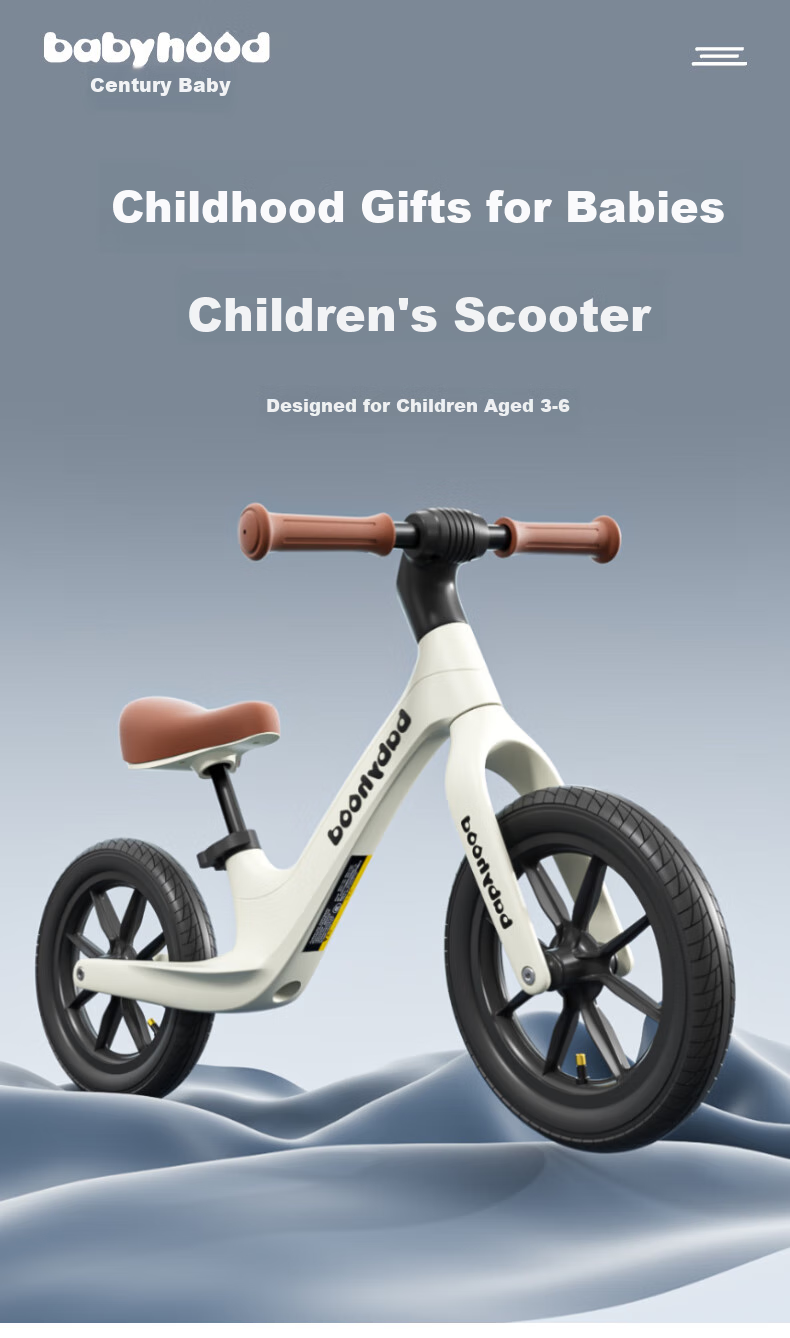 Babyhood Balance Bike for Children Aged 1-3 Balance Bike Toy Gift for Kids No Pedal Self-Propelled Scooter No Pump Required 2