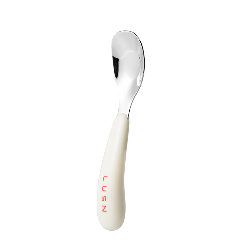 LUSN Ingot Spoon, 316L Stainless Steel, Children's Self-Feeding Eating Spoon, Long-Handled Soup Spoon, Lunch Box