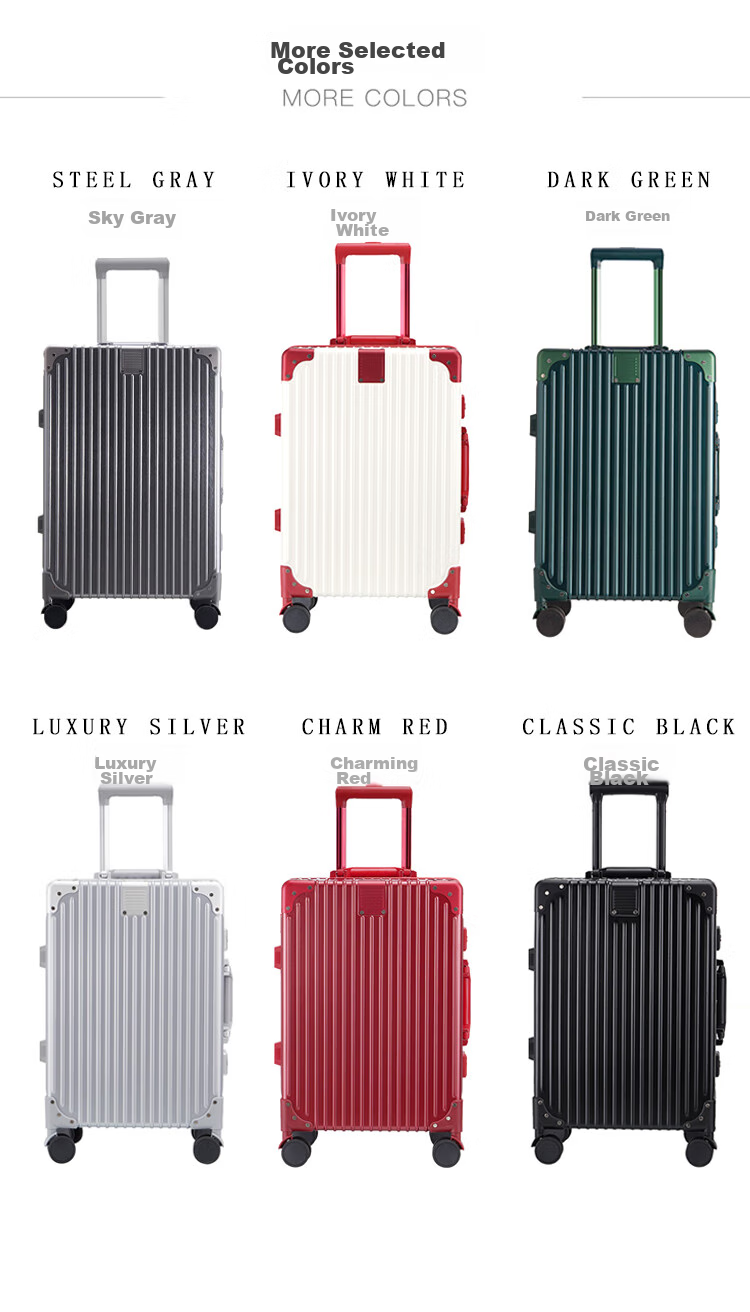 ELLE French Brand Suitcase, 22-Inch Aluminum Frame, Stylish Trolley Case with Spinner Wheels, TSA Combination Lock, Wear-Resistant Password Lock 4