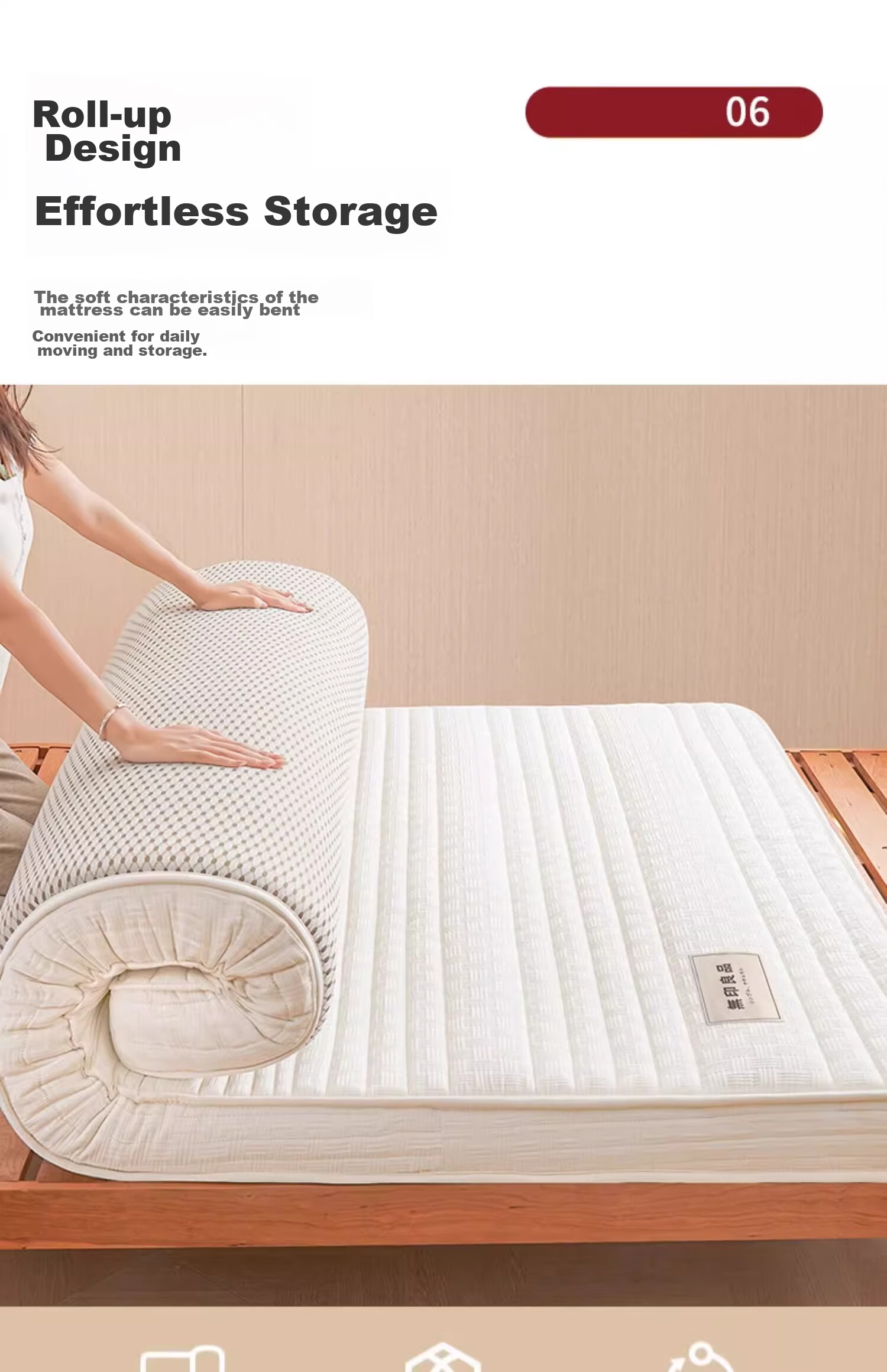 Wuyinliangpin Bed Mattress Cover, 120*200cm Foldable Mattress Pad for Home Use 15