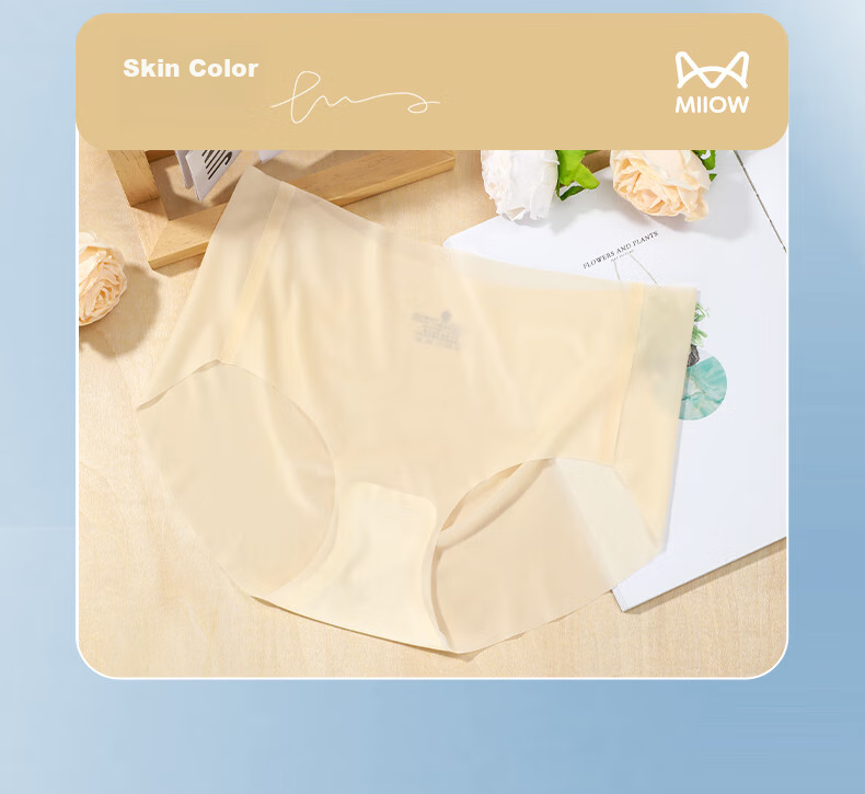 MiiOW Disposable Ice Silk Underwear for Women, No-Wash Sterilized, for Travel, Vacation, Business Trips, Summer Outings, Seamless Breathable, Individually Packed 18
