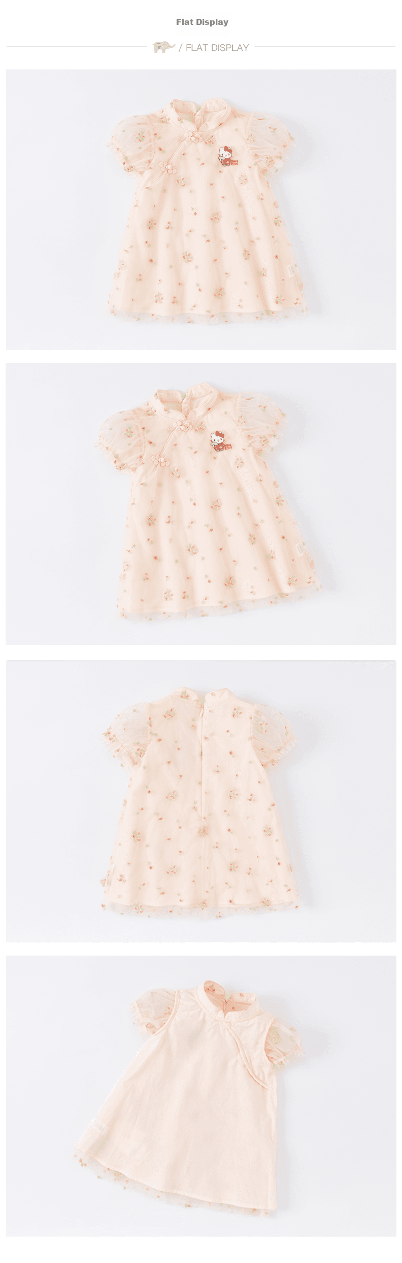 DAVE & BELLA HelloKitty Collaboration DAVE & BELLA Girls' Summer Dress, Baby Hanfu Infant Dress 7