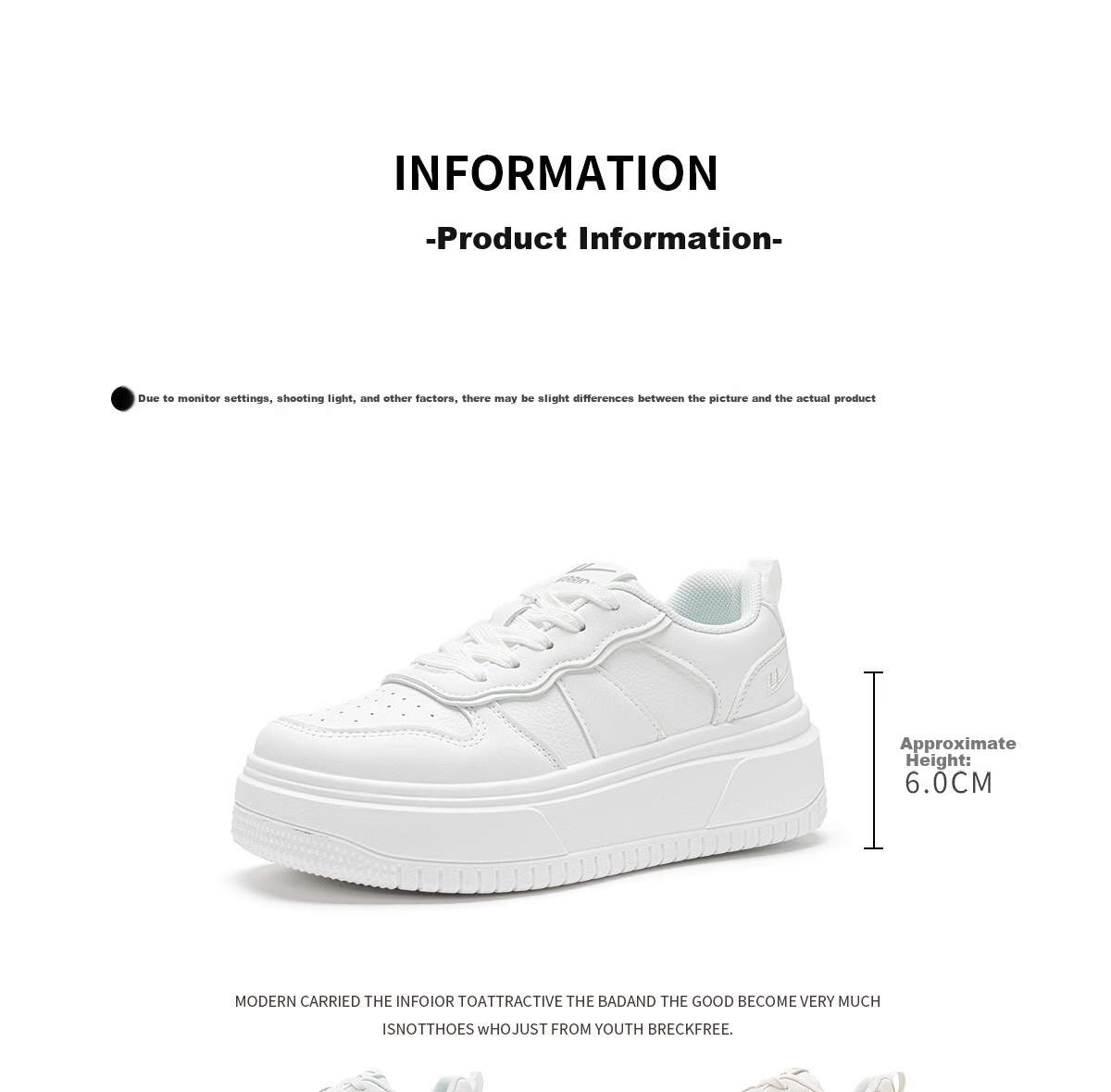 Warrior Women's Shoes, White Sneakers, Skateboard Shoes, New Spring 2026 Leather Dad Shoes, Thick-Soled Heightening Versatile Casual Sports Shoes 9