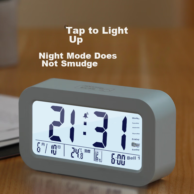 Compas Multifunctional Electronic Alarm Clock for Students, Wake-Up Device, Digital Clock, Essential for Back-To And Graduation Season, 801 Blue New Year Gift for Students And Childre
