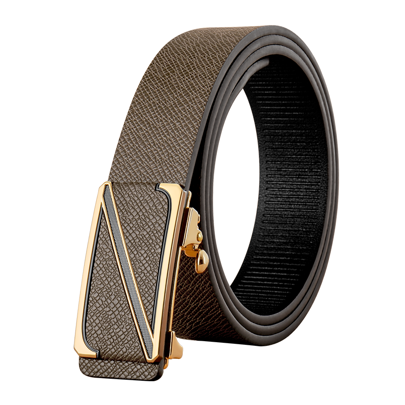 COW Men's Belt, Automatic Buckle, Cowhide Waistband, Gift Box, Simple Business Style, Trouser Belt, Father's Day Gift, 2029