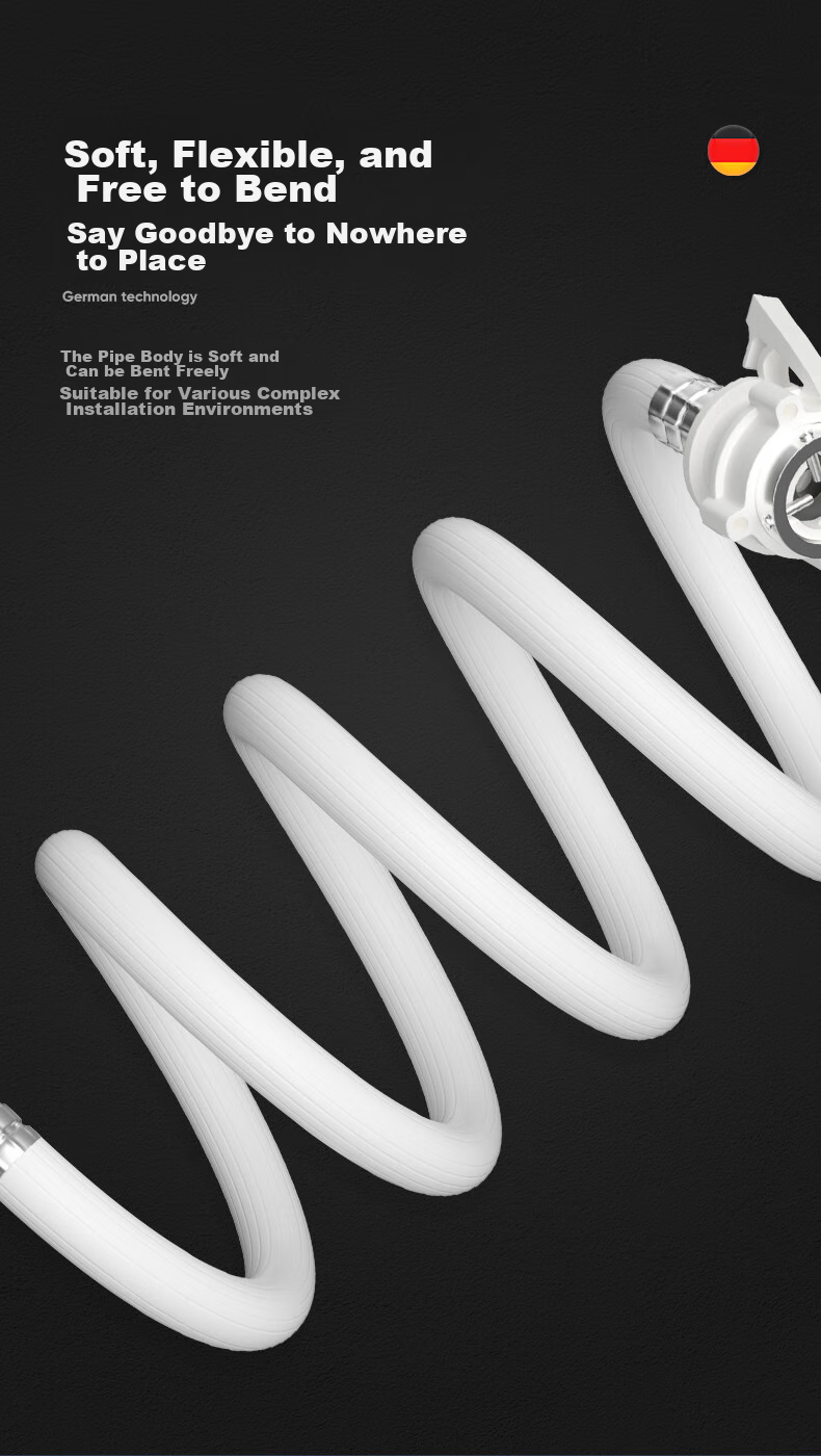 Muvi Washing Machine Drain Hose Extension Pipe, Bottom Outlet Flexible Hose, Extended for Automatic Drum And Impeller Washers, Universal PVC PSG 1.5m 9